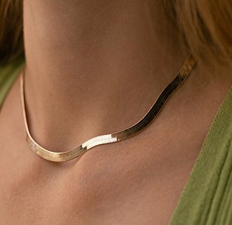 Колье "Наоми" в красном золоте (снейк) ц0051 №3
