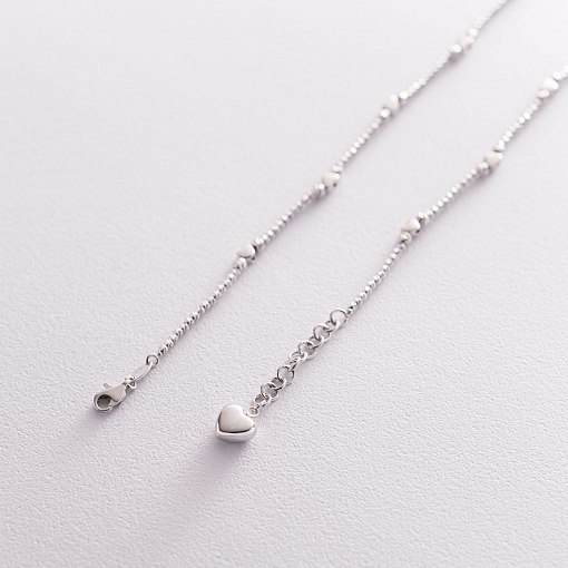 Золотое колье с сердечками кол01372 3