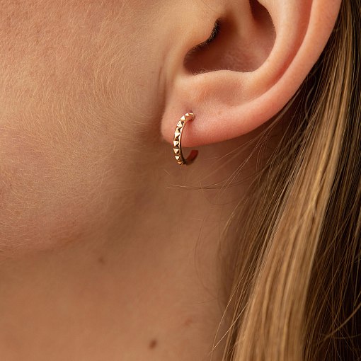 Серьги - пусеты "Mona" в красном золоте mini с08439 4