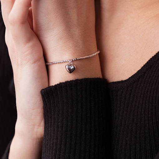 Золотой браслет Признание в белом золоте б03107 11