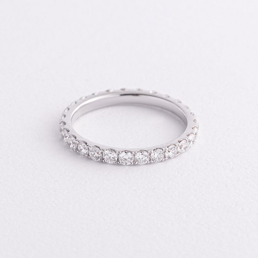 Золота каблучка з доріжкою діамантів кб0612mi 3