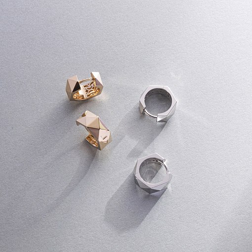 Серьги - кольца "Anna-Lisa" в белом золоте с09008 7