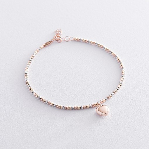 Браслет Освідчення в червоному і білому золоті б03951