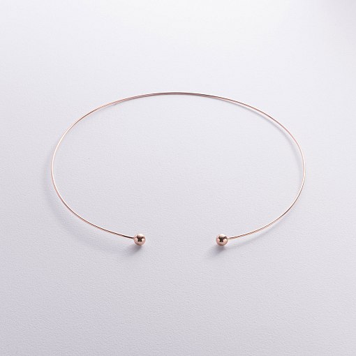 Колье - чокер "Miley" (красное золото) с шариками кол02540