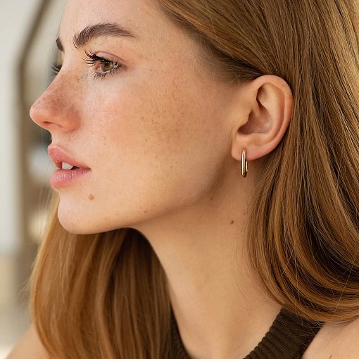 Серьги "Этель" в желтом золоте с08736 2