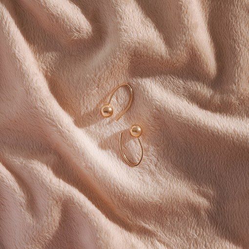 Серьги "Kendall" с шариками (желтое золото) с09340 3