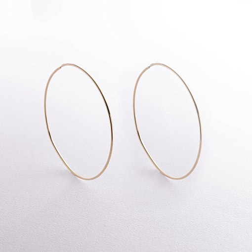 Серьги - кольца в желтом золоте с08533