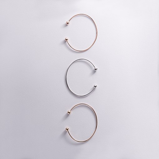 Жесткий браслет "Шарики" (красное золото) б05473 4