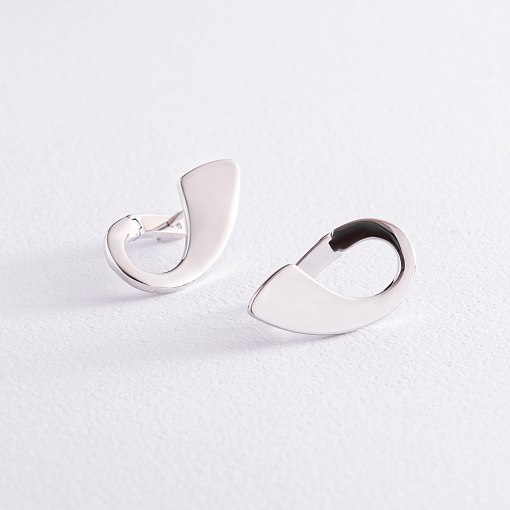 Серьги "Шарлотта" в белом золоте с08009 3