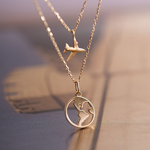 Кольє в жовтому золоті 