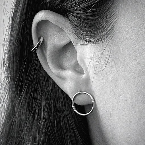 Золота моносережка для хелікса с08838 2