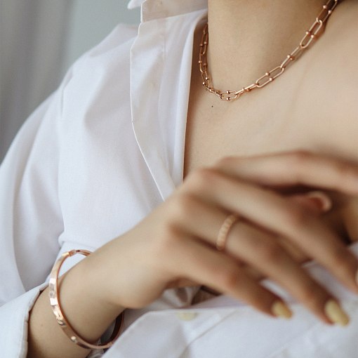 Колье "Фантазия" в красном золоте кол01915 4