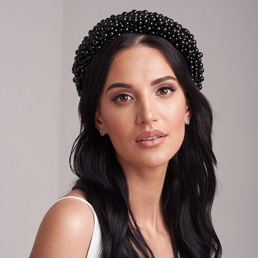 Серьги-пусеты "Гармония" в белом золоте с06903 12