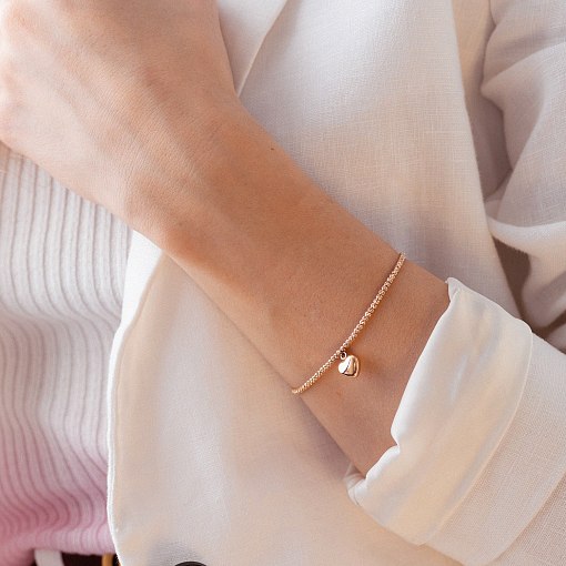 Золотий браслет Освідчення в червоному золоті б03106 2