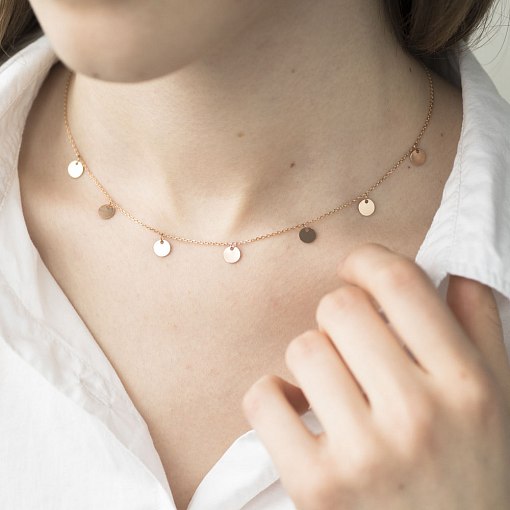 Золоте кольє з монетками 7 шт кол01417 5