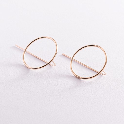 Серьги "Геометрия" в желтом золоте с07794 4