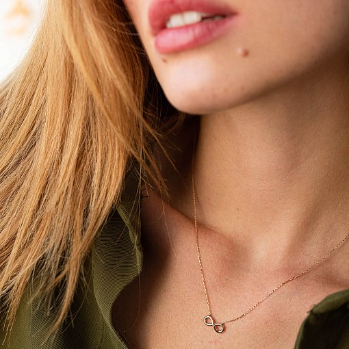 Золотое колье "Бесконечность" кол02318 4