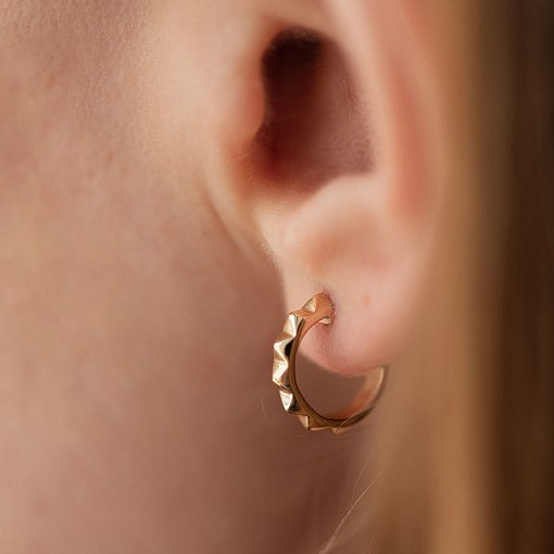 Серьги - пусеты "Mona" в желтом золоте c08379 8