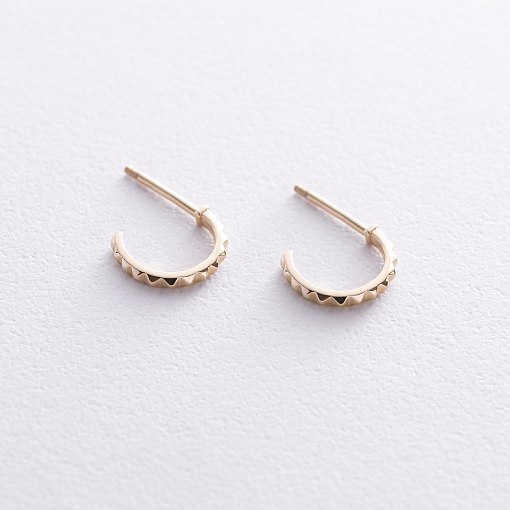 Серьги - пусеты "Mona" в желтом золоте mini с08380 3