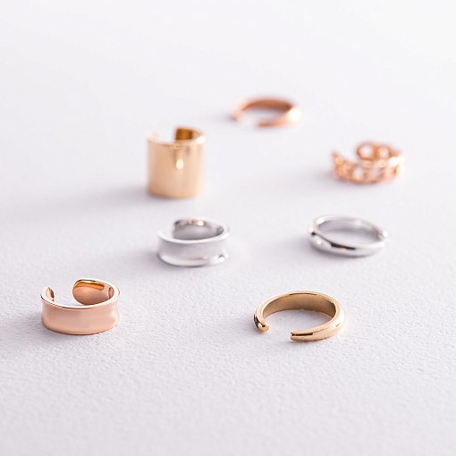 Серьга - каффа в красном золоте с06360 6