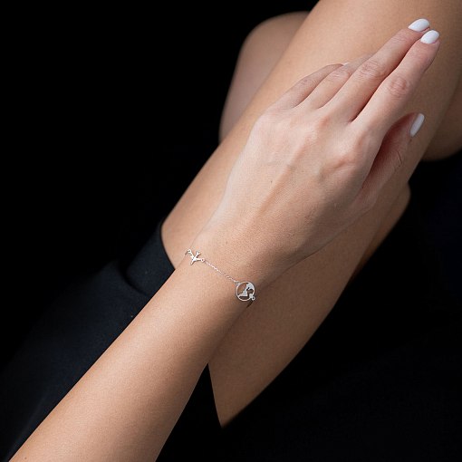 Браслет в білому золоті 