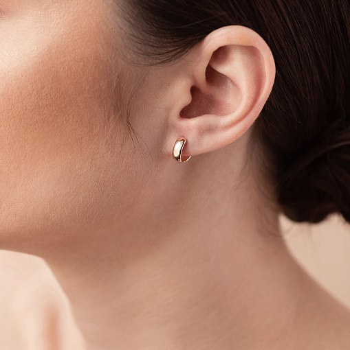 Серьги - кольца в красном золоте с08435 4