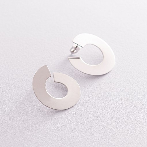 Золотые серьги-пусеты "Головокружение" с06679 6