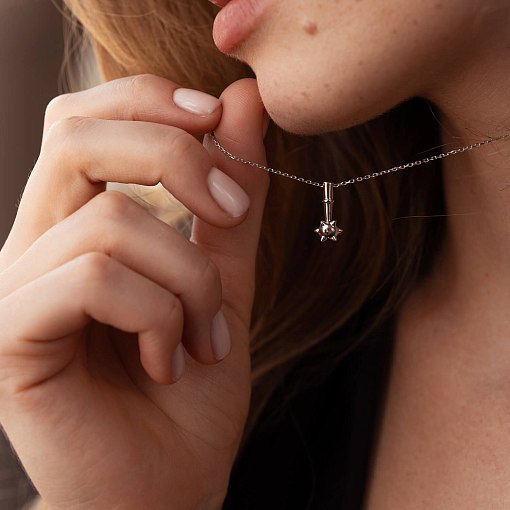 Колье "Булава" в белом золоте кол02251 6