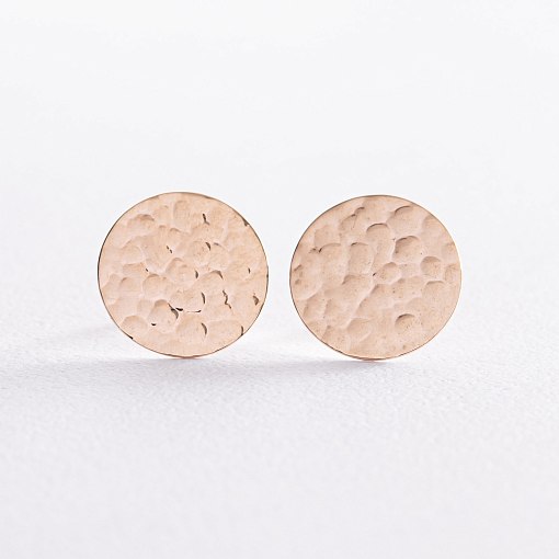 Серьги - пусеты "Теона" в желтом золоте с07803