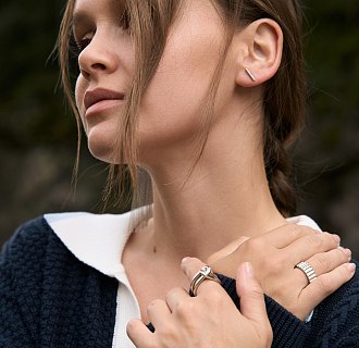 Золоті сережки-пусети 