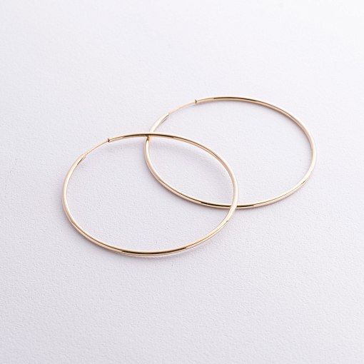 Серьги - кольца в желтом золоте (5.3 см) с08770 2