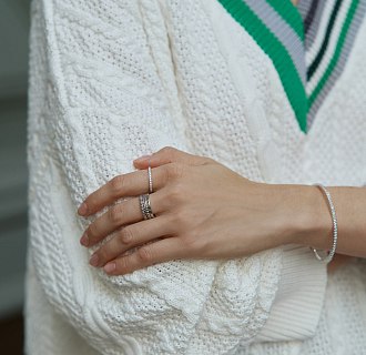 Золотой браслет "Clarice" с дорожкой камней б05558 №16