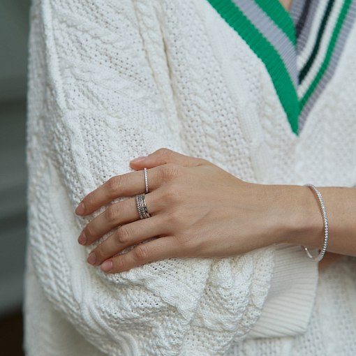 Золотой браслет "Clarice" с дорожкой камней б05558 16