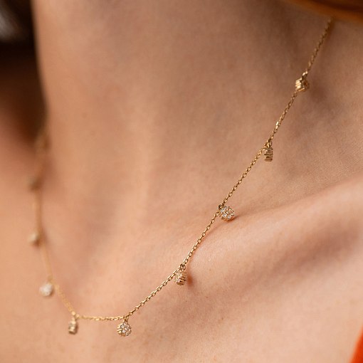 Кольє Весна в жовтому золоті кол01401 3