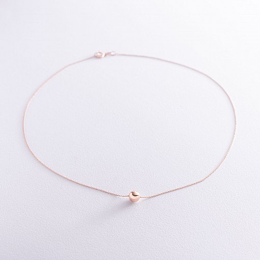 Золотое колье "Шар" (0.7 см) кол01721 3