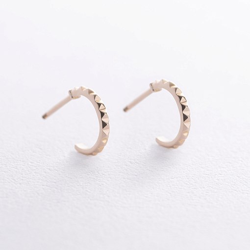 Серьги - пусеты "Mona" в желтом золоте mini с08380