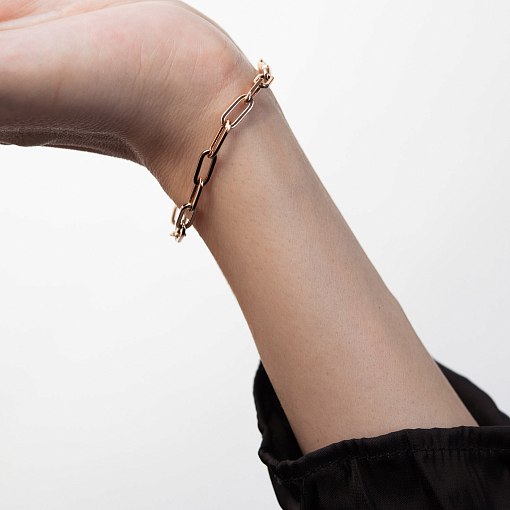 Браслет "Цепочка" в красном золоте б05640 5