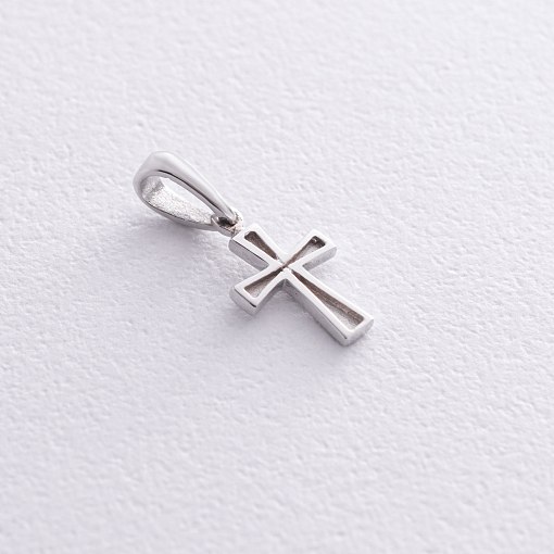 Крестик Вера в белом золоте п03161 3
