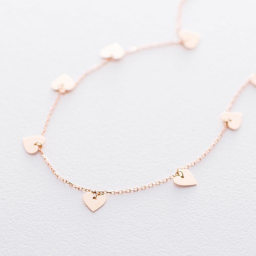 Колье Многогранная любовь в красном золоте кол01443 3