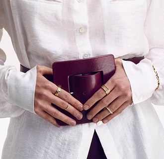 Кольцо с дорожкой камней в желтом золоте (фианиты) к07389 №15