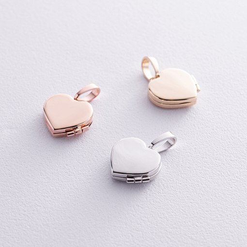 Золотой кулон "Сердечко"  для фотографии п02939 7