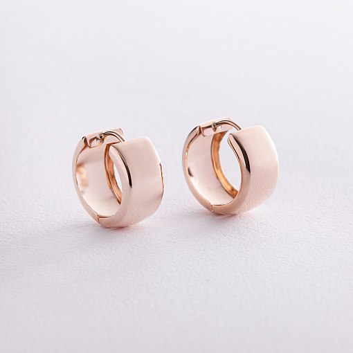 Серьги - кольца в красном золоте с08181 2