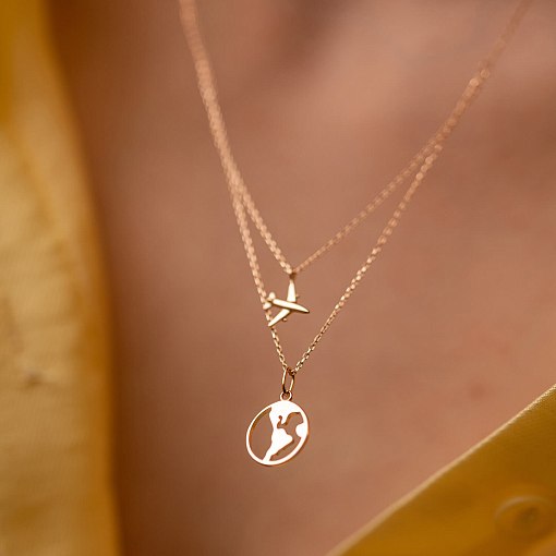 Кольє в червоному золоті 