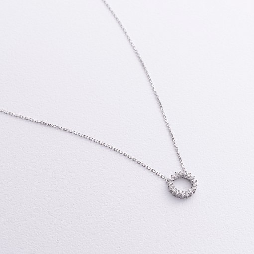Кольє з діамантами (біле золото) 742671121