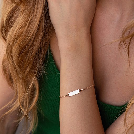 Браслет в красном золоте (возможна гравировка) б05188 2