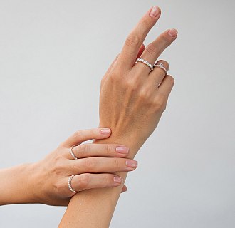 Золотое кольцо с бриллиантами кб0640lg №5