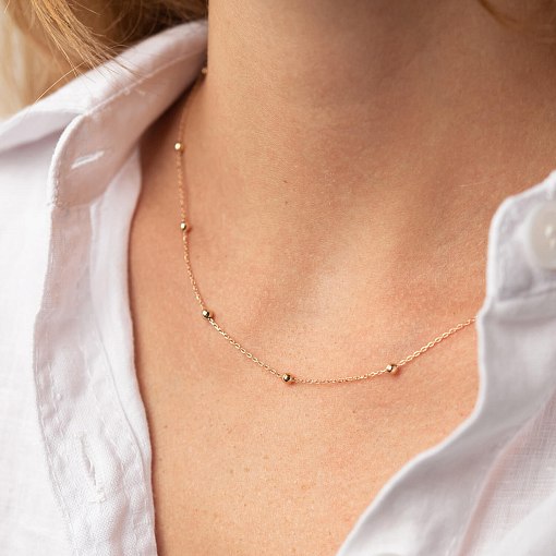 Колье "Шарики" в красном золоте кол02223 6