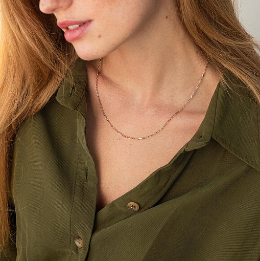 Кольє - ланцюжок у червоному золоті ц00455 2