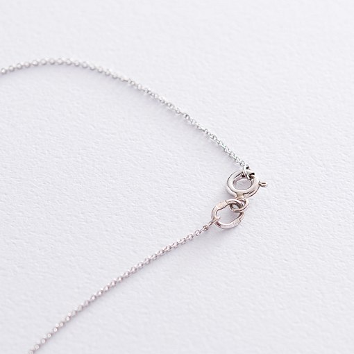 Кольє в білому золоті (онікс) кол01642 2