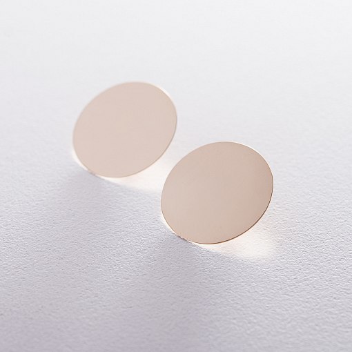 Серьги "Большие кометы" в желтом золоте с06324 4